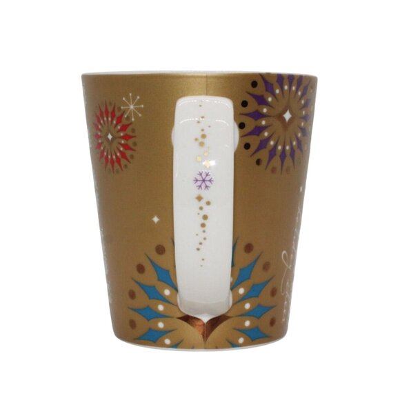 Starbucks Gold Noel Holiday Cheer 2006 Coffee Cup Mug 14oz - Picture 4 of 6